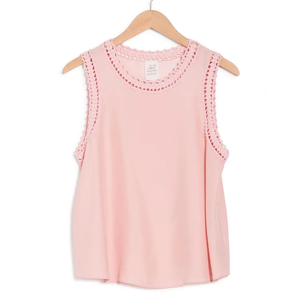 🔥🔥🔥NEW Cinq a Sept Ellina Lace Trim Silk Blouse - Picture 2 of 3
